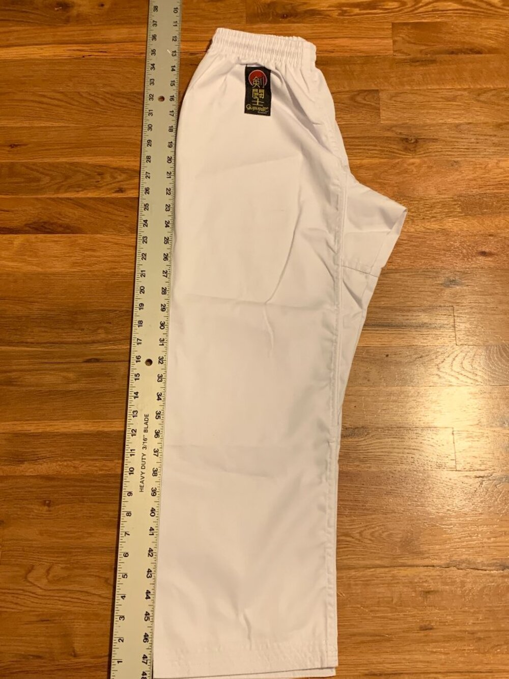 New ProForce Gladiator Size 1 (36"x 15") White Karate Martial Arts Pants.